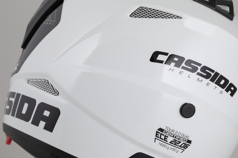 Мото шлем Cassida Tour 2.0 X-tra, поликарбонат, сончев визир, сив флуоресцентно жолт црн мат