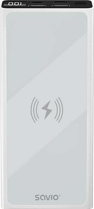 Powerbank Savio BA-06, 10000mAh, Quick Charge dhe Power Delivery, i bardhë
