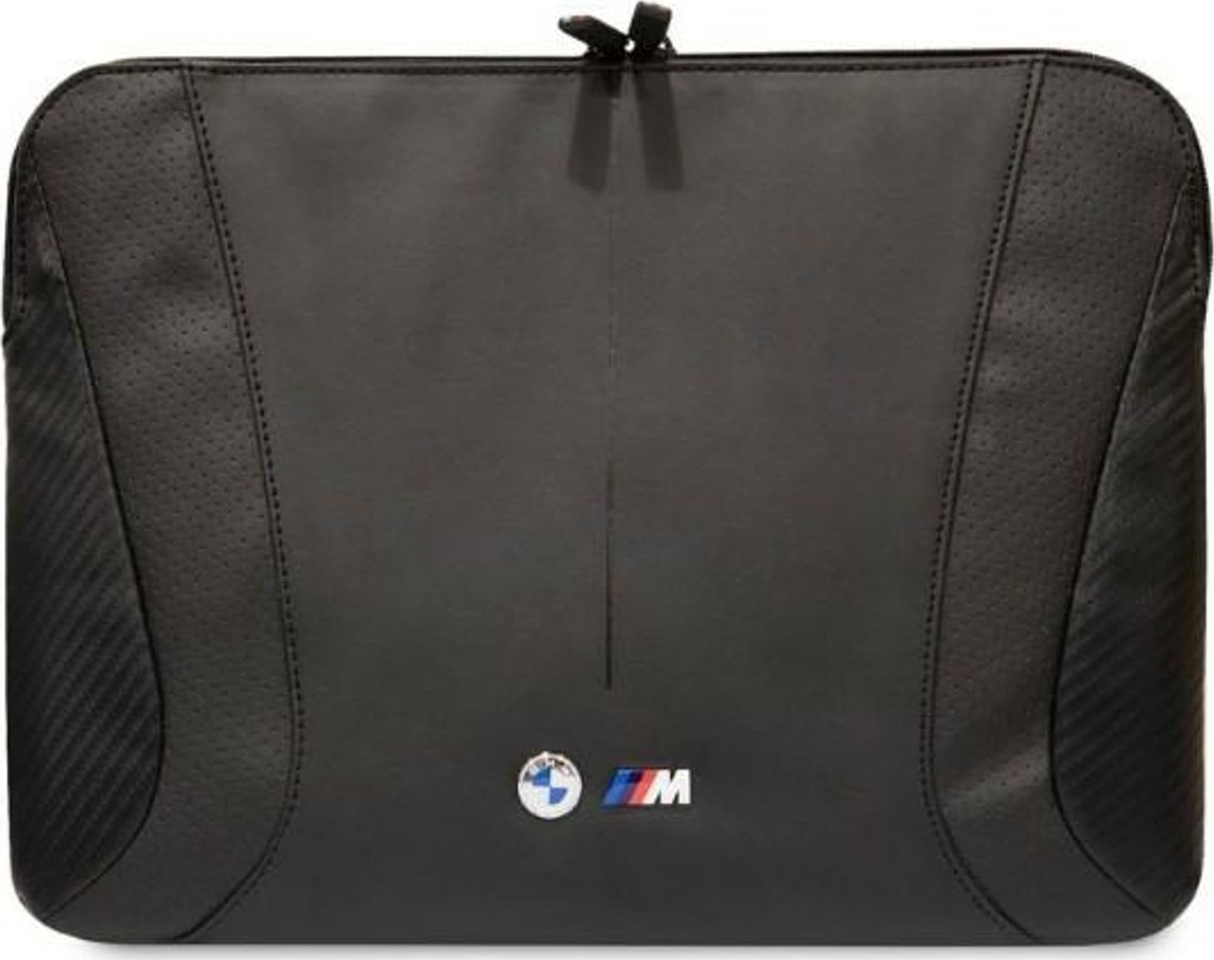 Çantë sleeve për laptop BMW Carbon Perforated, 14", najlon dhe lëkurë eko, e zezë