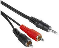 Kabllo PremiumCord Jack 3.5mm - RCA x2, 2m, e zezë