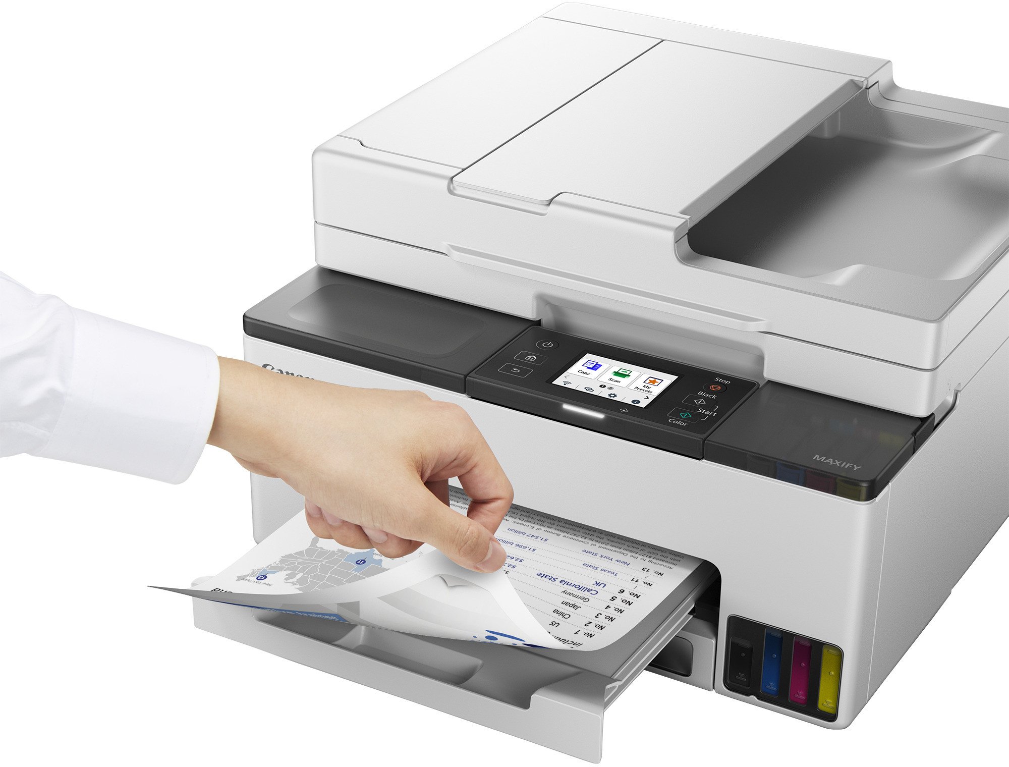 Printer multifunksional Canon MAXIFY GX2050, Inkjet, MegaTank, i zi