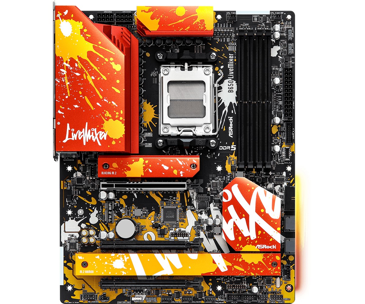 Pllakë amë Asrock B650 LiveMixer AMD B650 Socket AM5 ATX