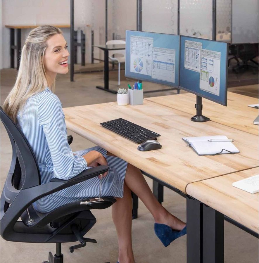 Krah monitori i dyfishtë Fellowes Reflex, deri 27", 8kg, i zi