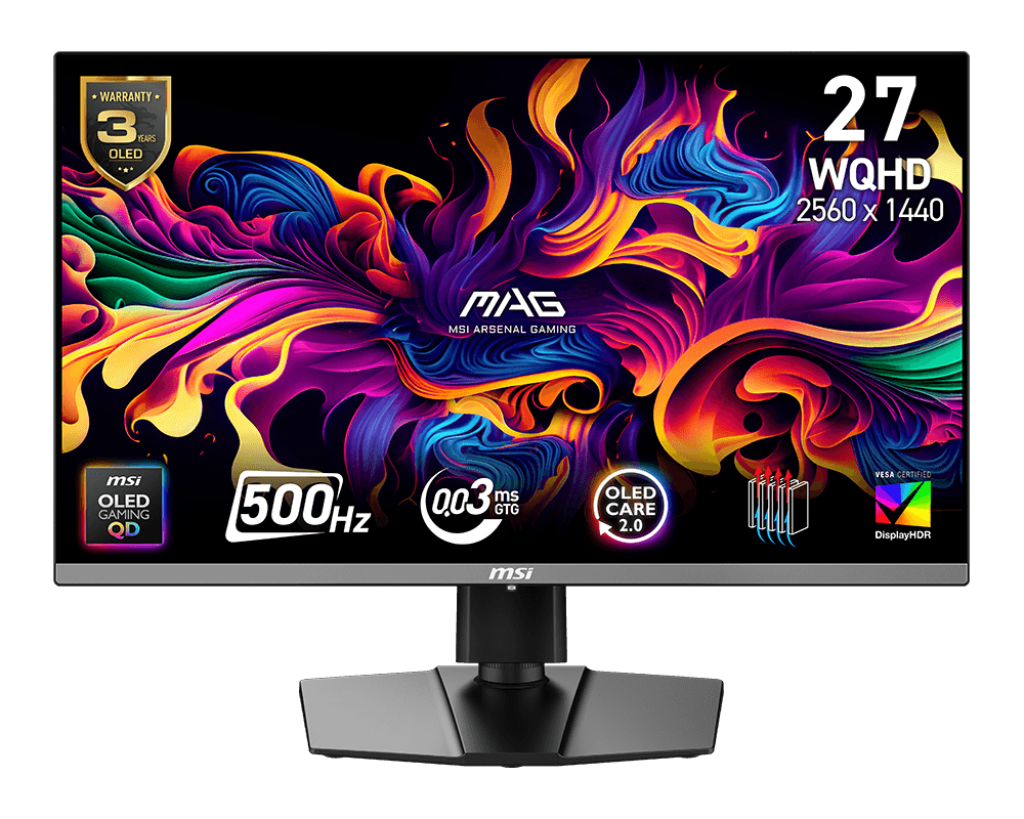 Monitor MSI MAG 272QP QD-OLED X50, 26.5", WQHD, 500Hz, i zi