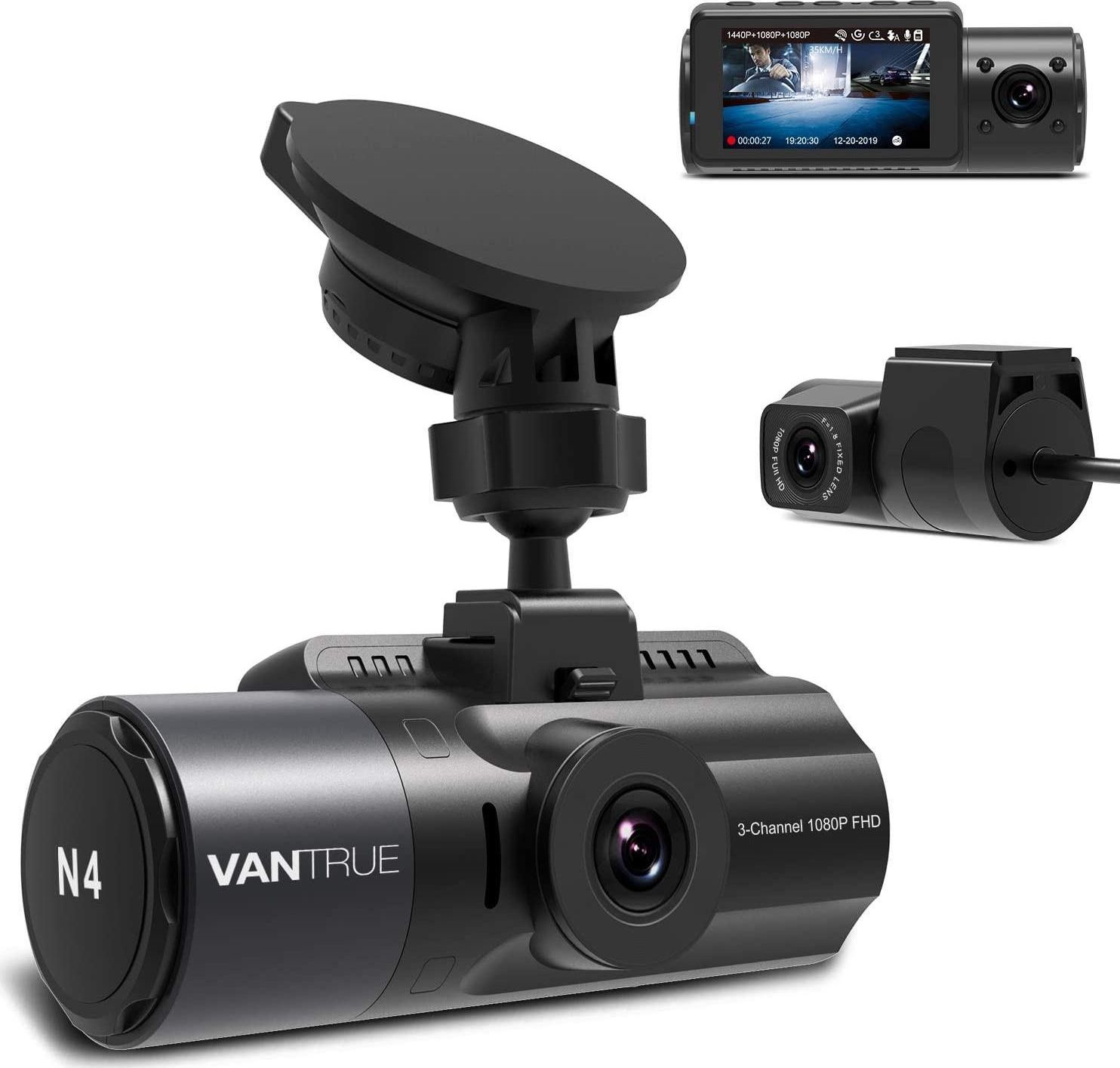 Videokamerë Vantrue N4, 2.45”, kënd shikimi 155°, e zezë