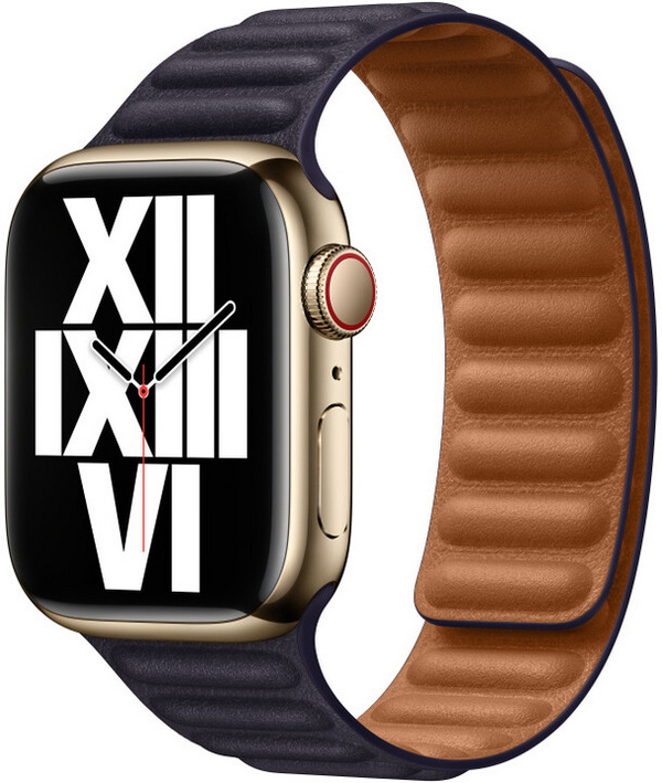 Apple Watch 41mm Band, Ink Leather Link - M/L