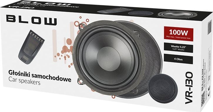 Altoparlantë komponentë për veturë BLOW 30-845, 2 way, të zinj