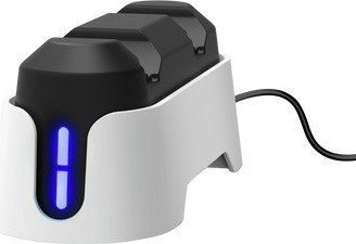 Stacion karikues Trust GXT 228 Dual Charging Stand, për 2 kontrollorë PS5, USB C, bardh e zi
