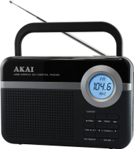 Radio Akai PR006A-471U, FM digjitale, USB dhe SD, e zezë
