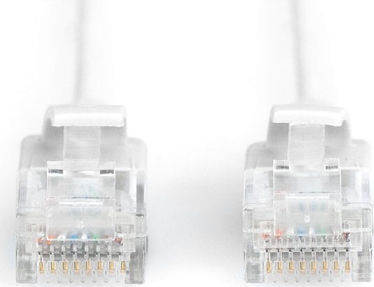 Kabllo rrjeti DIGITUS CAT 6 U/UTP slim, 1 m, e bardhë