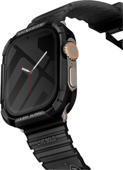 Mbrojtëse Skinarma Kurono për Apple Watch Ultra 49mm, plastikë rezistente, e zezë