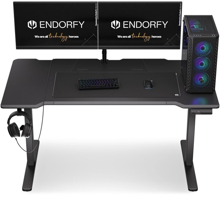 Tavolinë Endorfy Atlas L Electric, e zezë