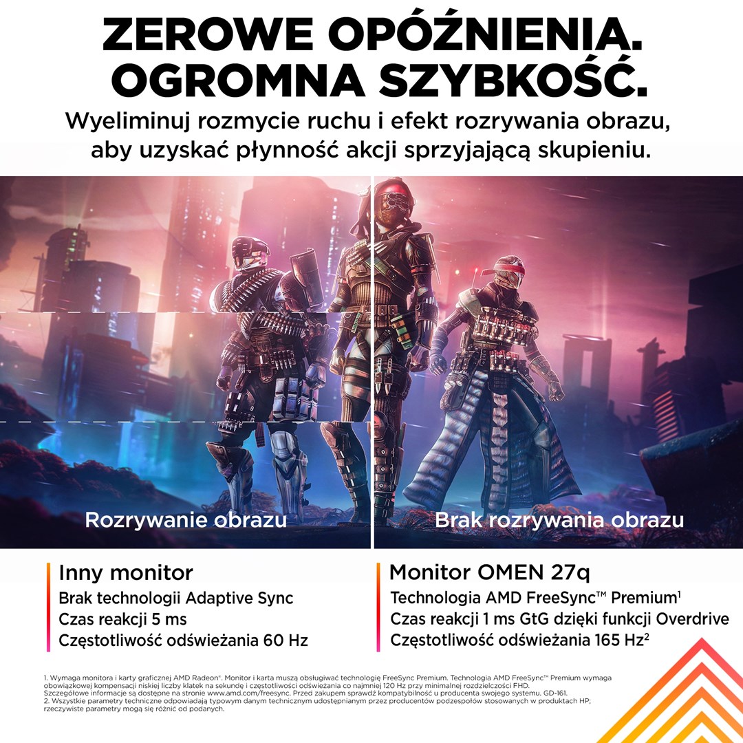 Monitor HP OMEN by, 27", 2560 x 1440, Quad HD, 165 Hz, i zi