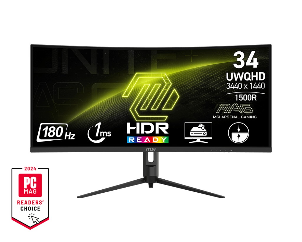 Monitor MSI MAG 342CQR E2, 34", VA, UWQHD, i zi