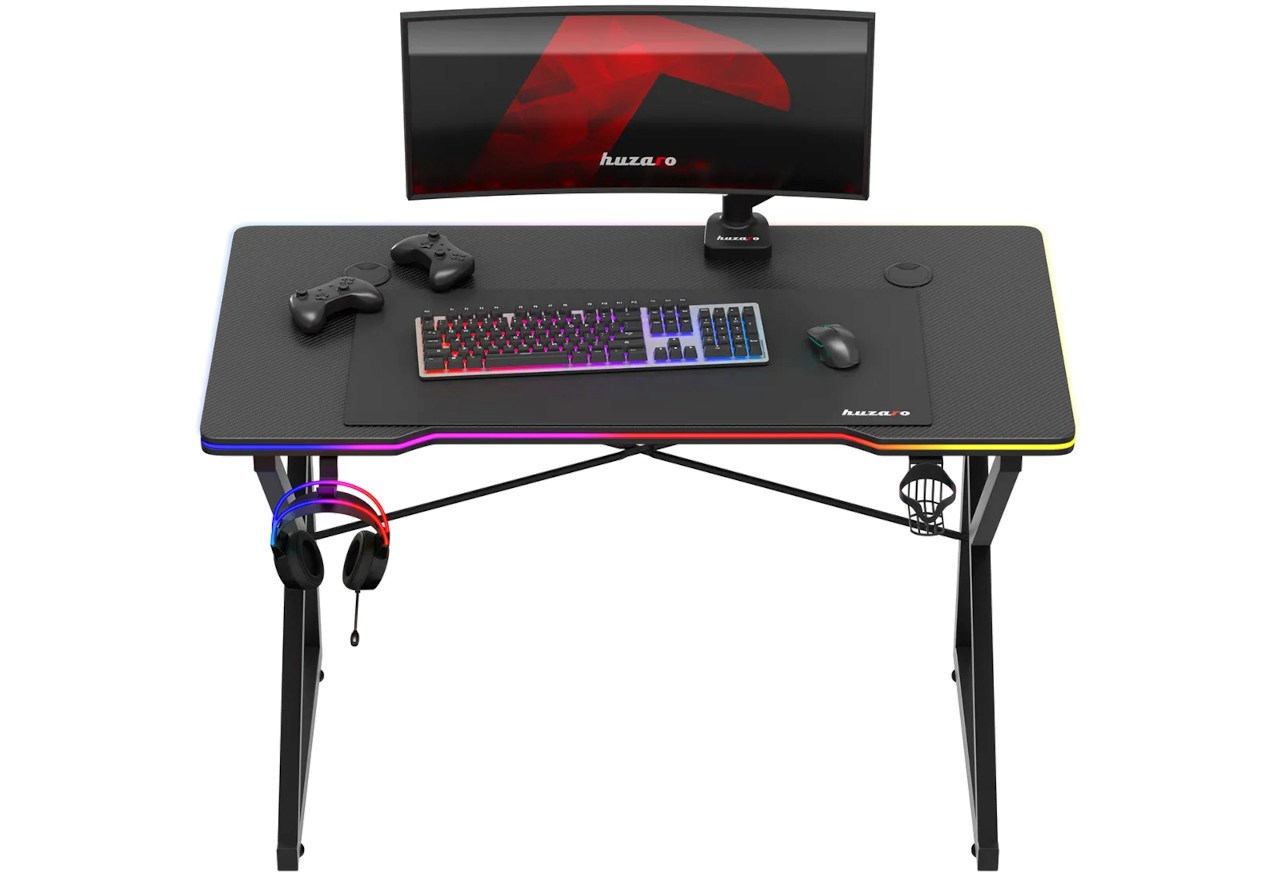 Tavolinë lojërash Huzaro Hero 1.7 RGB, e zezë
