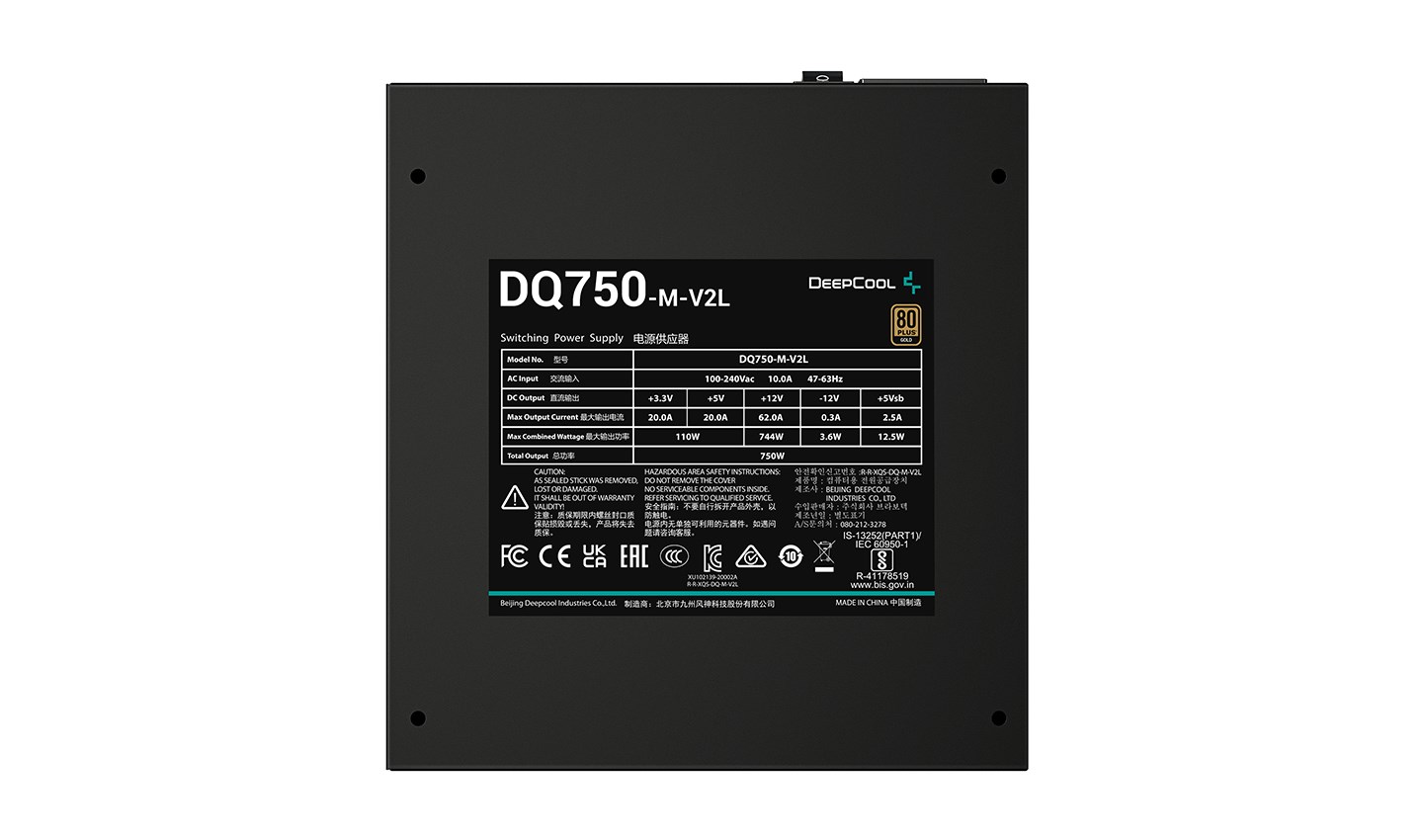 Burim energjie DeepCool DQ750-M-V2L, 20+4 pin ATX, 750 W