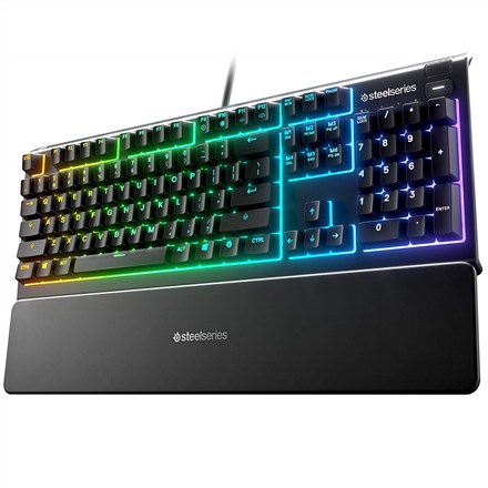 Tastierë lojërash SteelSeries Apex 3, USB, QWERTY, e zezë