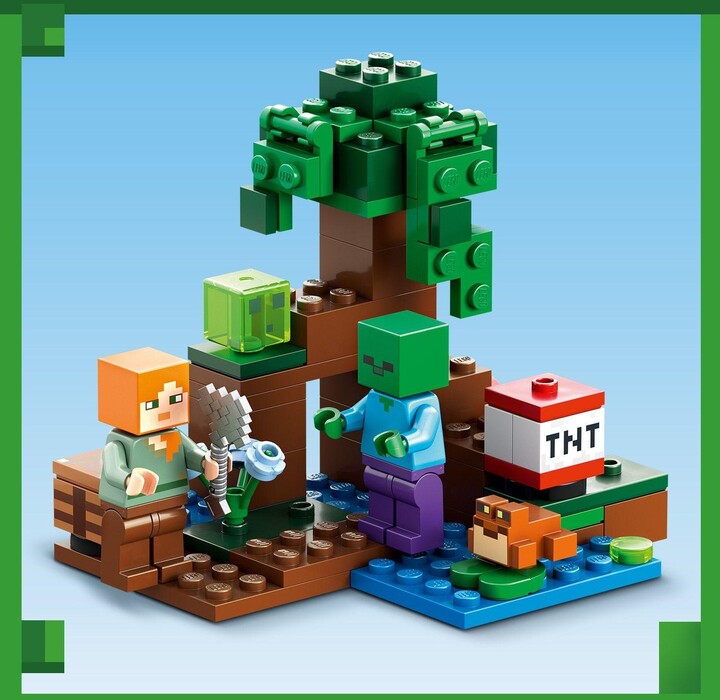 Set LEGO® Minecraft 21240 Swamp Adventure, 65 pjesë