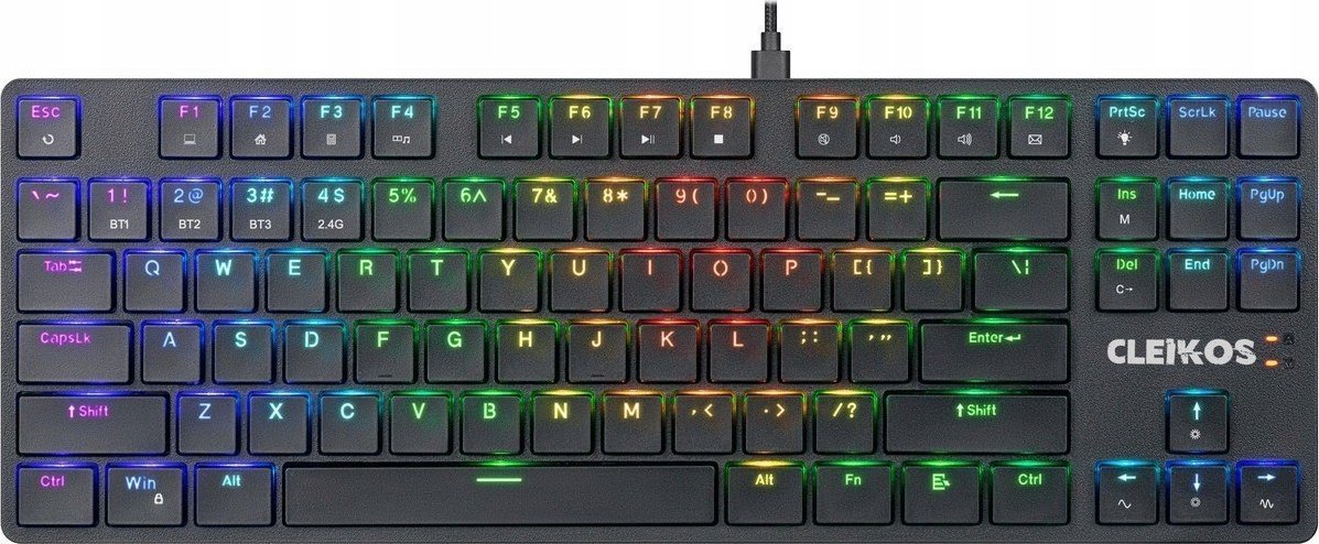 Tastierë mekanike Defender Cleikos GK-135, RGB, pa tela, e zezë