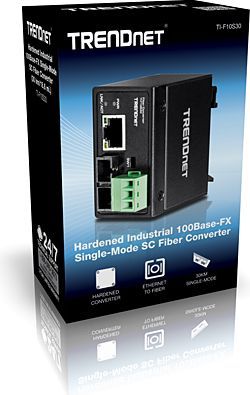 Konvertues me fibra optike TRENDnet 100Base-FX SM. SC, 30 km, IP 30