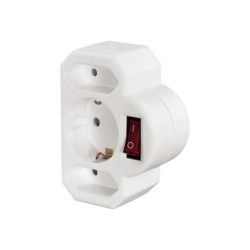 Socket Adapter 3-Way Switch