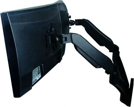 Mbajtëse muri për monitorë Art RAMART L-14GW, 2 monitorë 13"–27", rrotullim 360°, e zezë