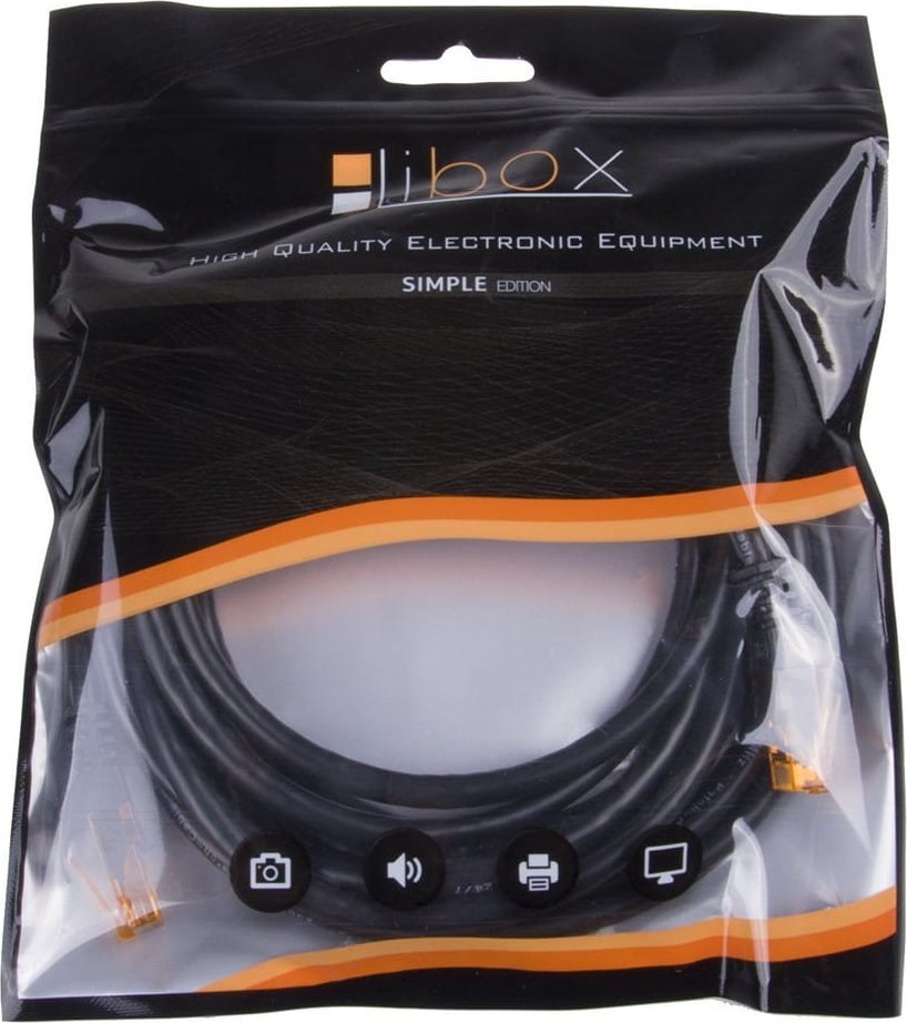 Kабел за мрежа Libox LB0075-5, UTP Cat.6, 5m, портокалов