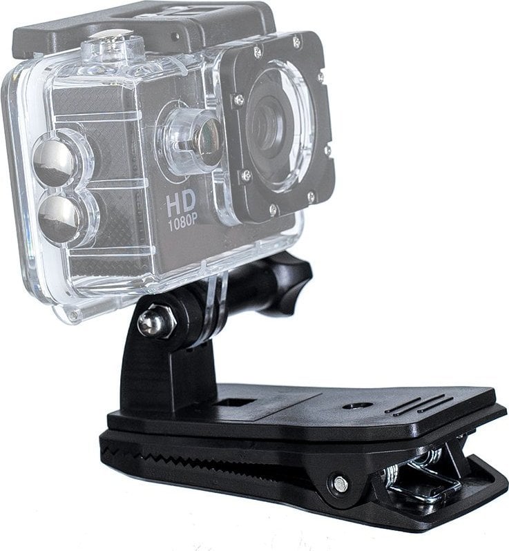 Mbajtëse me kapëse për kamerë aksion Hurtel Clip Mount, universale, e zezë