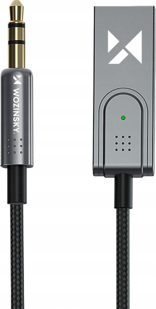 Adaptues audio Bluetooth Wozinsky WTODB, Bluetooth 5.3, marrës AUX 3.5 mm, i zi