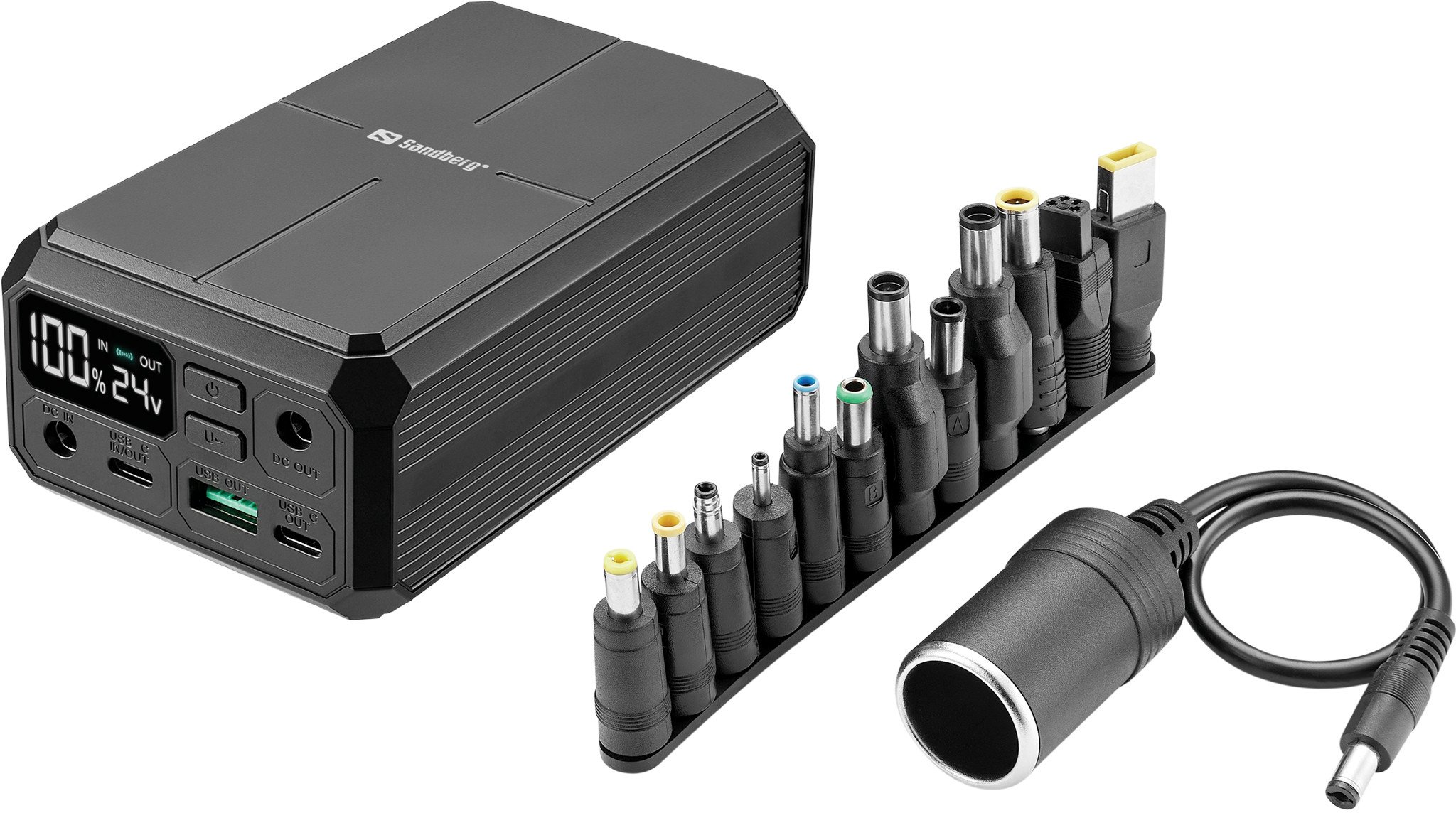 Karikues portativ Sandberg Laptop Powerbank 27000 PD100W, 27000 mAh, USB C PD, i zi