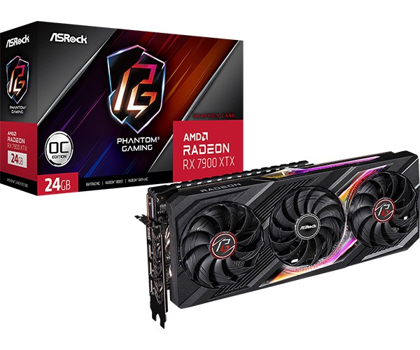 Kartë grafike ASRock AMD Radeon RX 7900 XTX, 24 GB GDDR6, 7900XTX