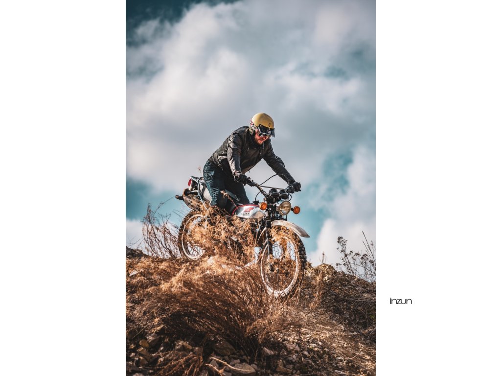 Helmë moto CASSIDA ESO Forty Nine 2026, fiberglass, retro, krem e zezë