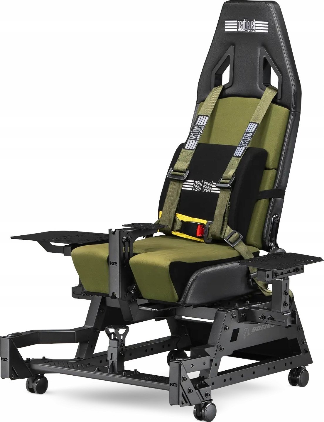 Ulëse simulimi Next Level Racing Flight Seat Pro Boeing Military Edition, për simulator fluturimi, e zezë
