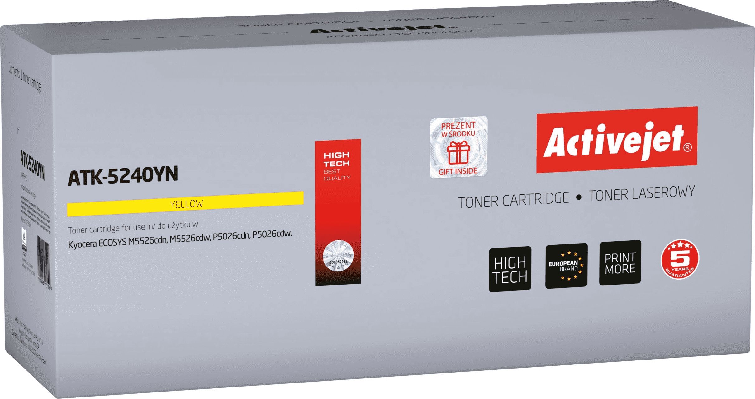 Toner printeri Activejet ATK-5240YN, i verdhë