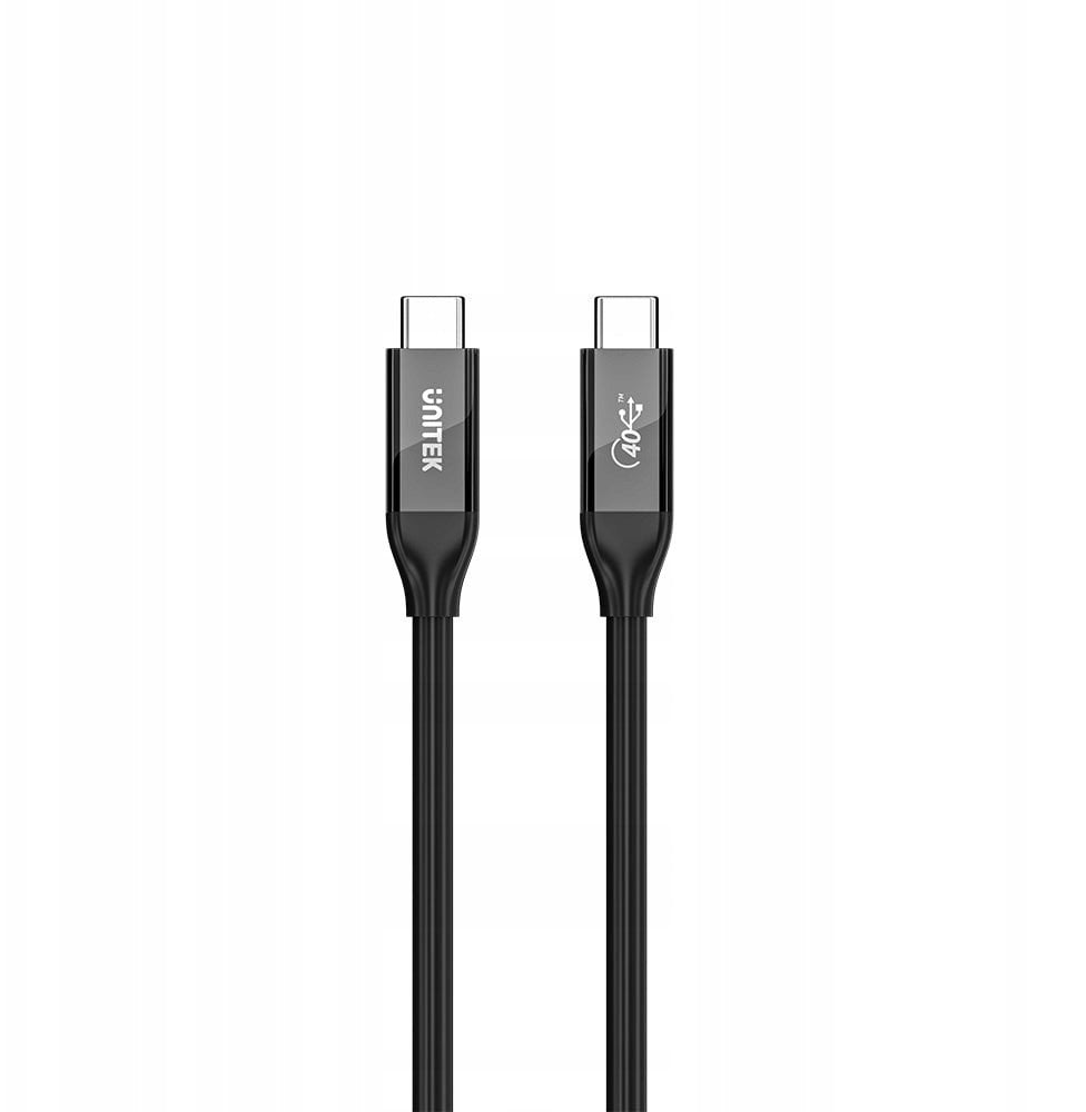 Кабел USB C Unitek USB 4.0, 2m, 100W PD, 40 Gbps, црн