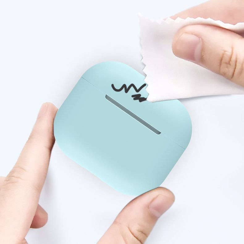 Kuti mbrojtëse Hurtel Case C për AirPods 1/2, silikon, e bardhë