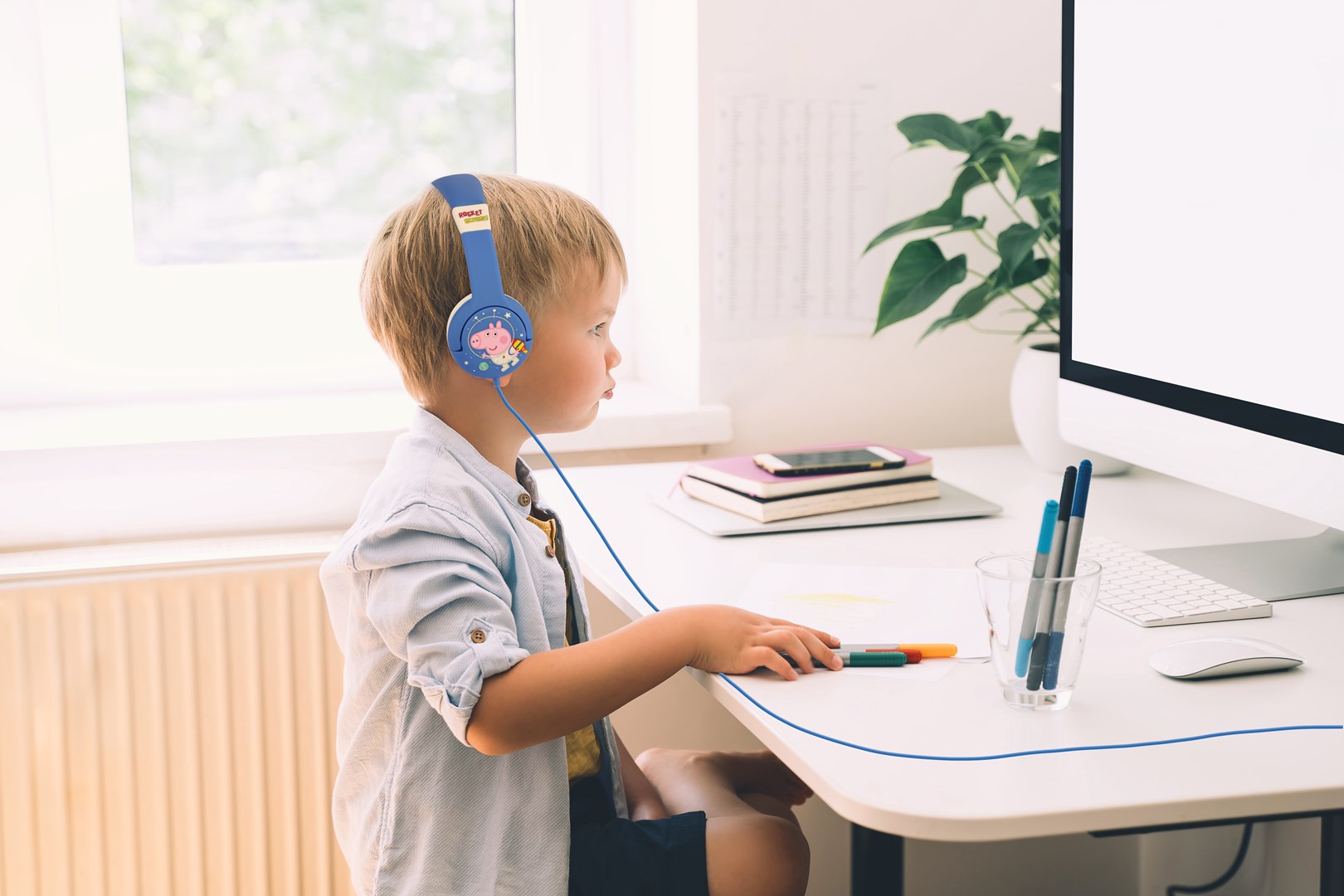 Kufje OTL Peppa Pig Rocket George Junior, të kaltra