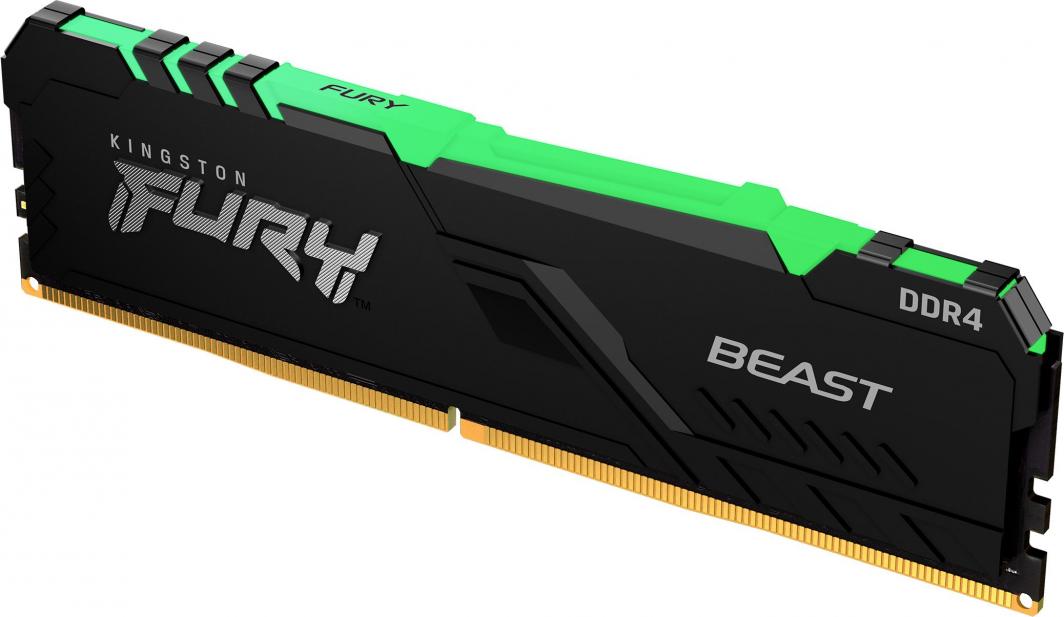 Memorie Kingston Fury Beast RGB, DDR4, 8 GB, 2666 MHz, CL16, KF426C16BBA/8