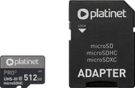 Kartë memorie Platinet Pro, microSDXC, 512 GB