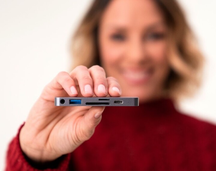 Hub HyperDrive 6në1 USB-C për iPad Pro, gri