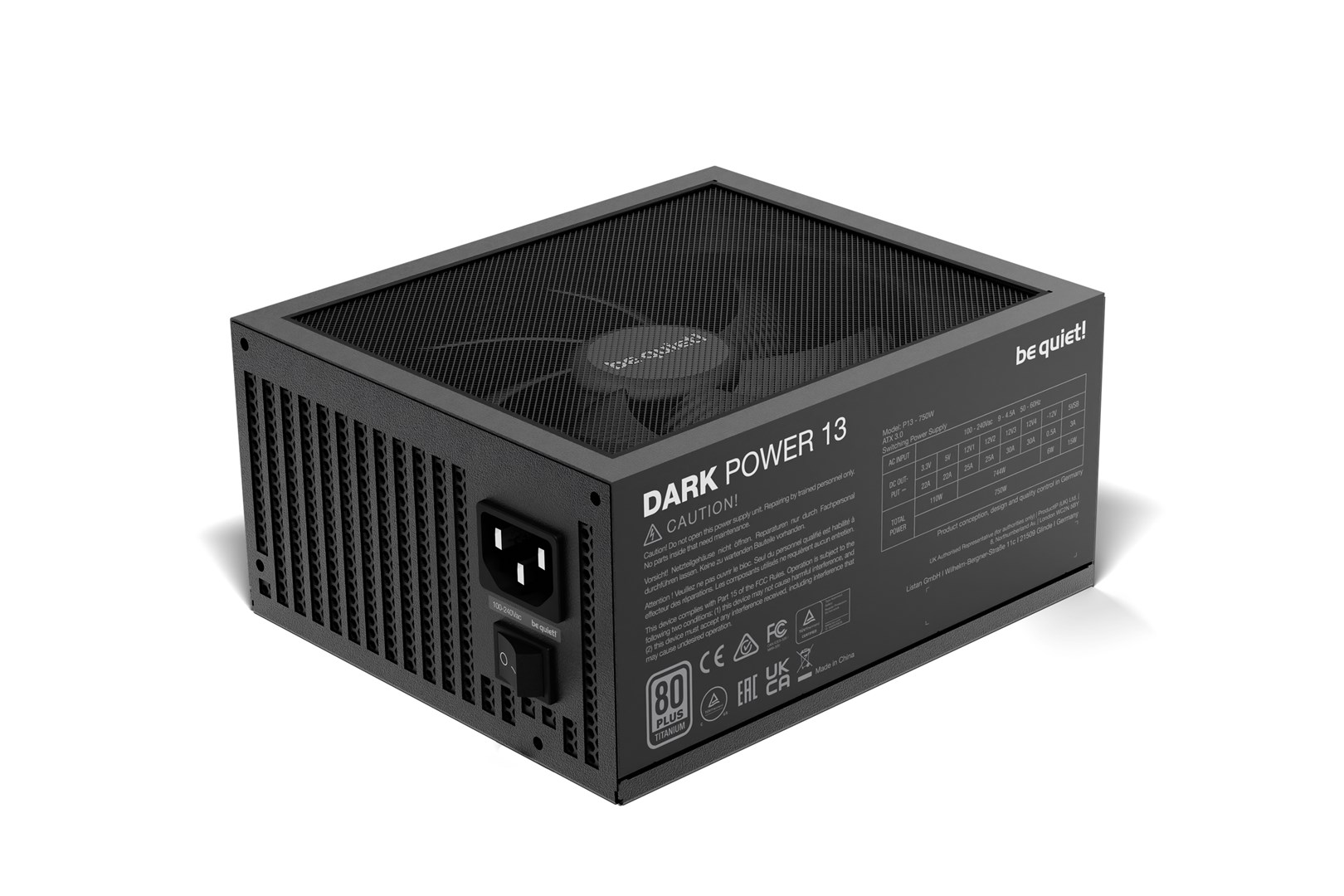 Burim energjie be quiet! Dark Power 13, 20+4 pin ATX, 750 W