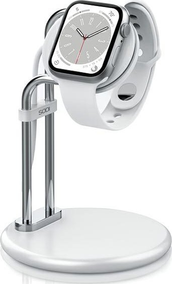 Stativ për Apple Watch Sodi SAW-300, bazë karikimi, alumini, argjend