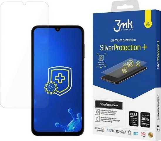 Fole mbrojtëse ekrani 3mk SilverProtection Plus për Samsung Galaxy M15 5G, antimkrobike, vetë rigjeneruese, transparente
