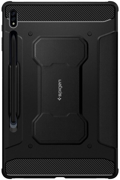 Spigen заштитна футрола Rugged Armor за Samsung Galaxy Tab S7+, црна