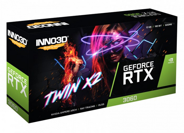 Kartë grafike Inno3D NVIDIA GeForce RTX 3060, 12 GB GDDR6