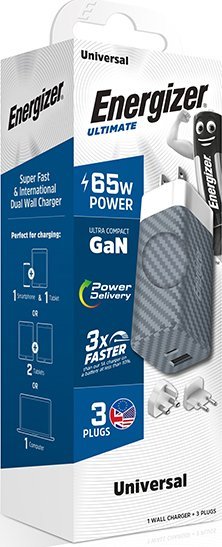 Karikues muri Energizer A65MU, Power Delivery dhe Quick Charge, universal, gri