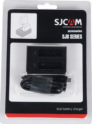 Двоен полнач за батерија за камера SJCAM SJ8, micro USB, LED, црн