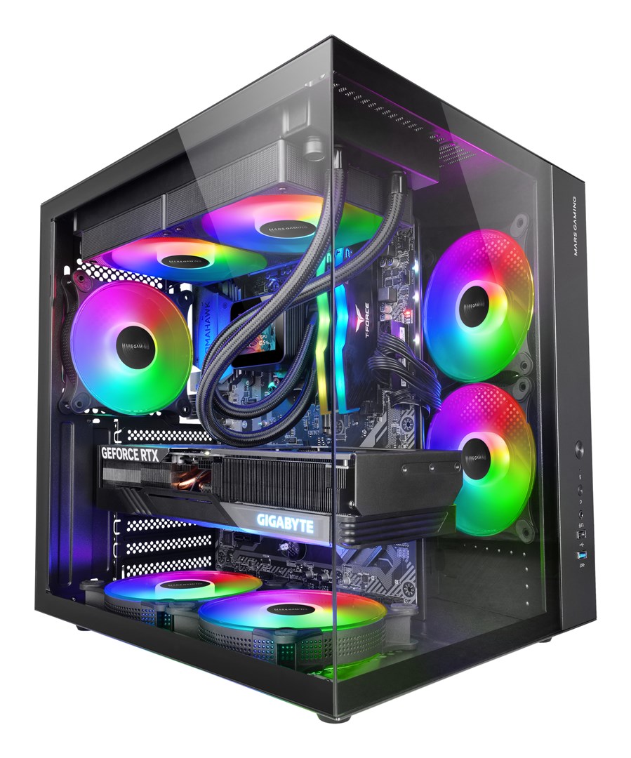 RTX 5060 Ti, AMD Ryzen 7 9800X3D, 32GB RAM, 1TB SSD, Gaming PC Gjirafa50 Black Series 23
