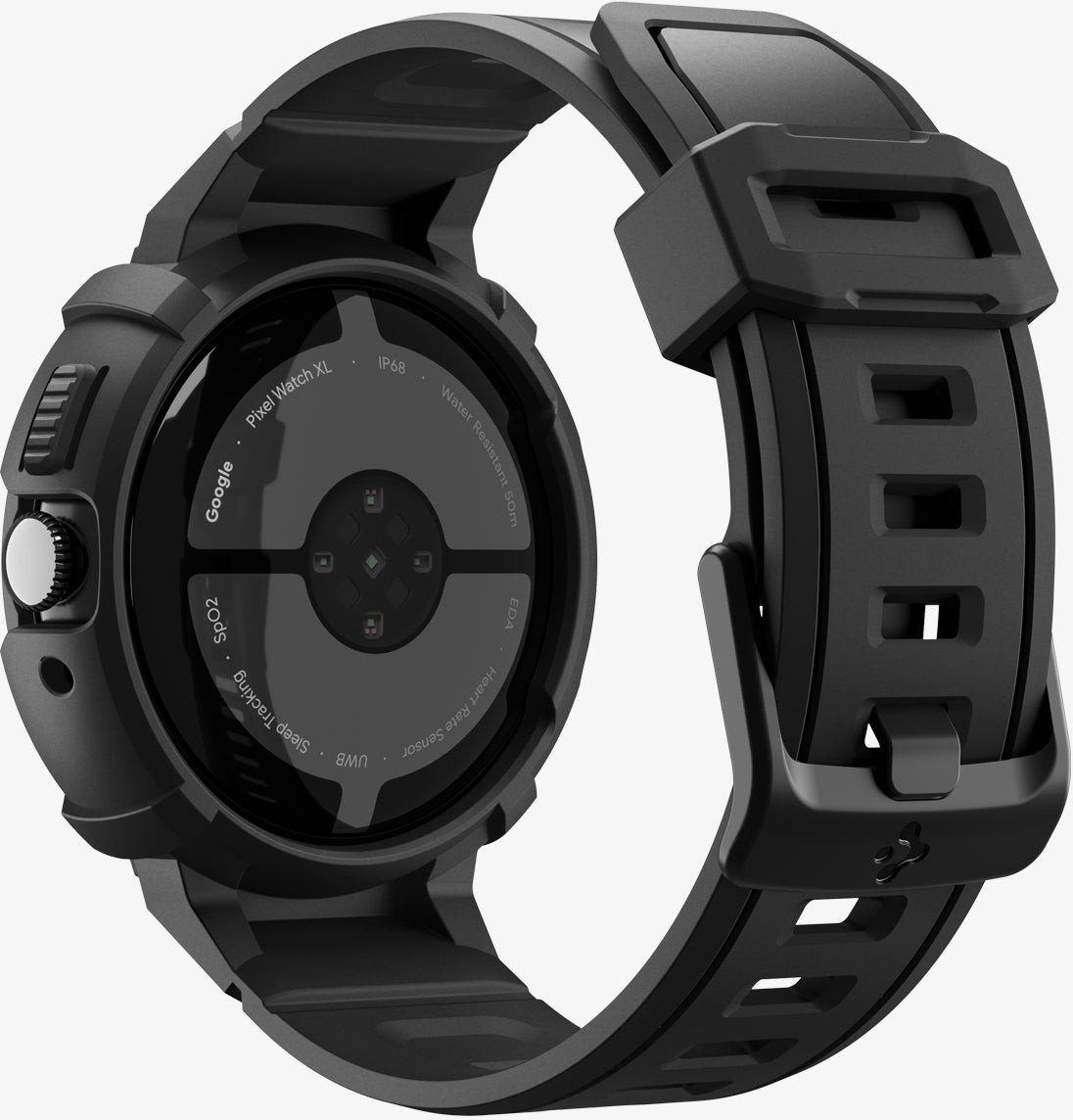 Mbrojtëse ore Spigen Rugged Armor Pro Stand, për Google Pixel Watch 4 41mm, e zezë matte