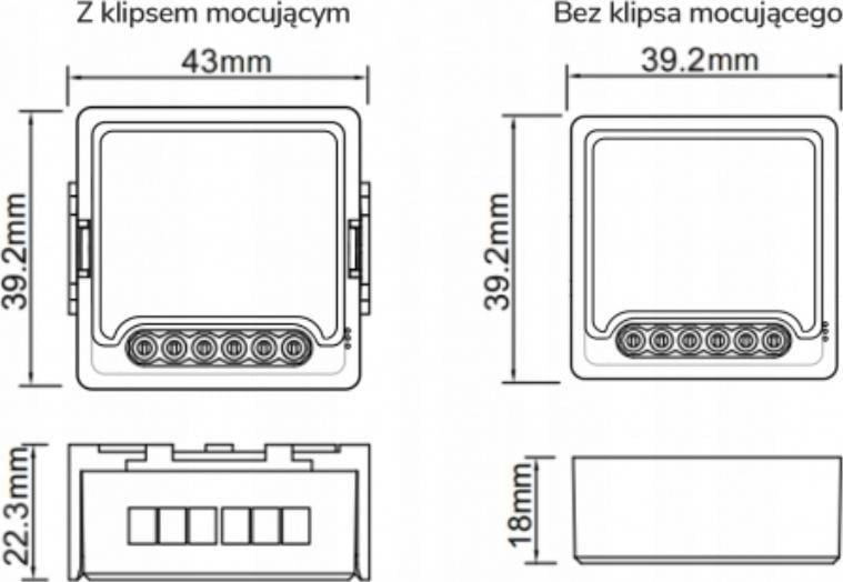 Modul inteligjent OXT Mini Relay, 2 qarqe, ZigBee Tuya, i bardhë